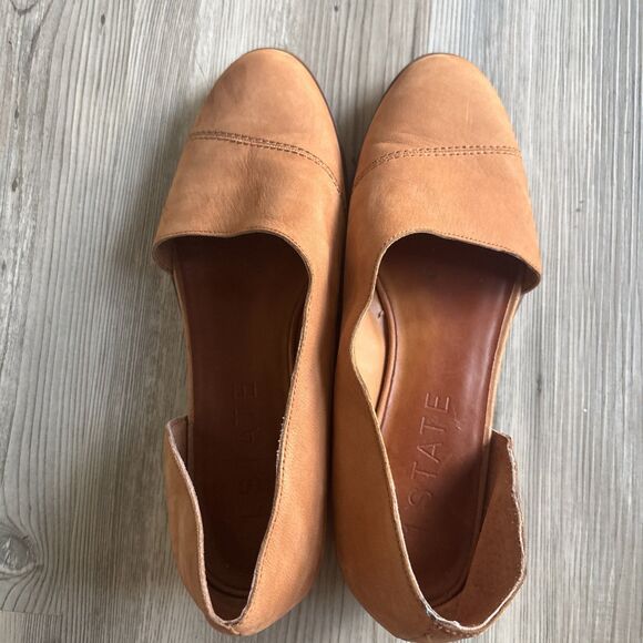 1.State Cacie Camel Leather Slip On Size 7 - Picture 4 of 8